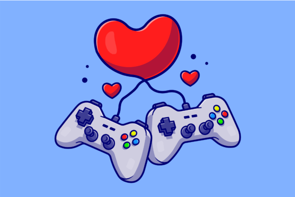 Download Console with Heart Cartoon Illustration - Console Collection