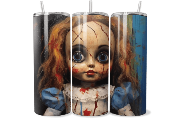 Download Halloween Creepy Doll Tumbler #22901 - Halloween Collection