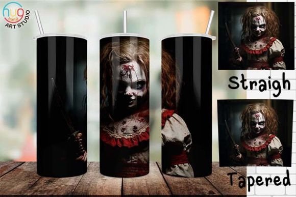 Download Halloween Scary Doll Tumbler,Creepy Doll - Halloween Collection