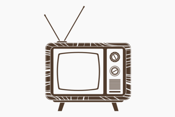 Download Flat Monochrome Old Vintage Television - Premium Resources