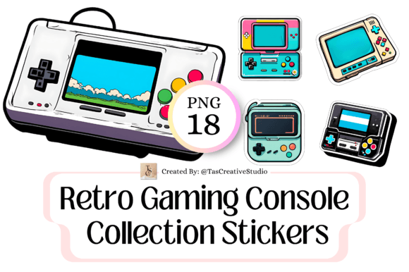 Download Retro Gaming Console Digital Stickers - Console Collection