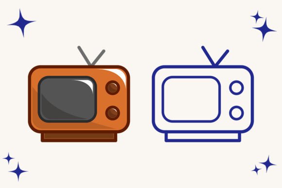 Download Retro Television Icon Logo Illustration - Premium Resources